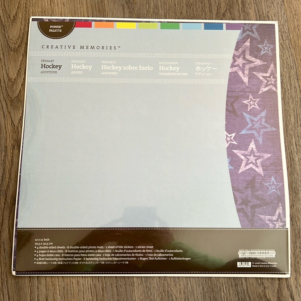 NWT Creative Memories Primary Hockey Additions, 12x12 inch.